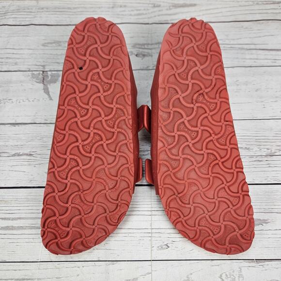 Birkenstock Arizona EVA Red Rubber Adjustable Sandals Size Women's 7 Men's 5 - Picture 4 of 5